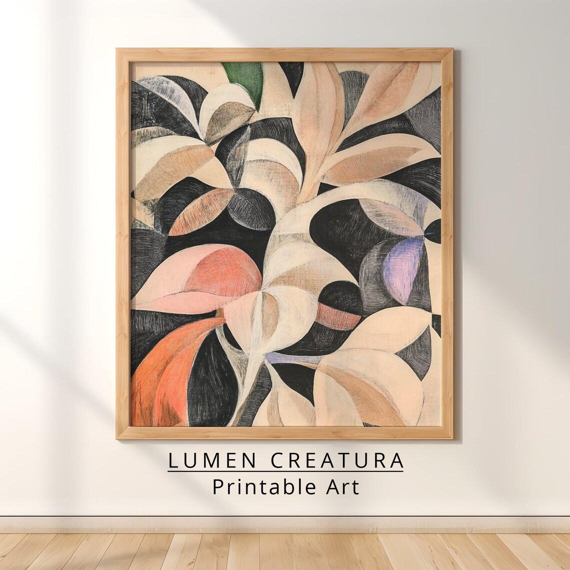 Vintage Abstract Botanical Floral Bouquet Art Print - Image 2