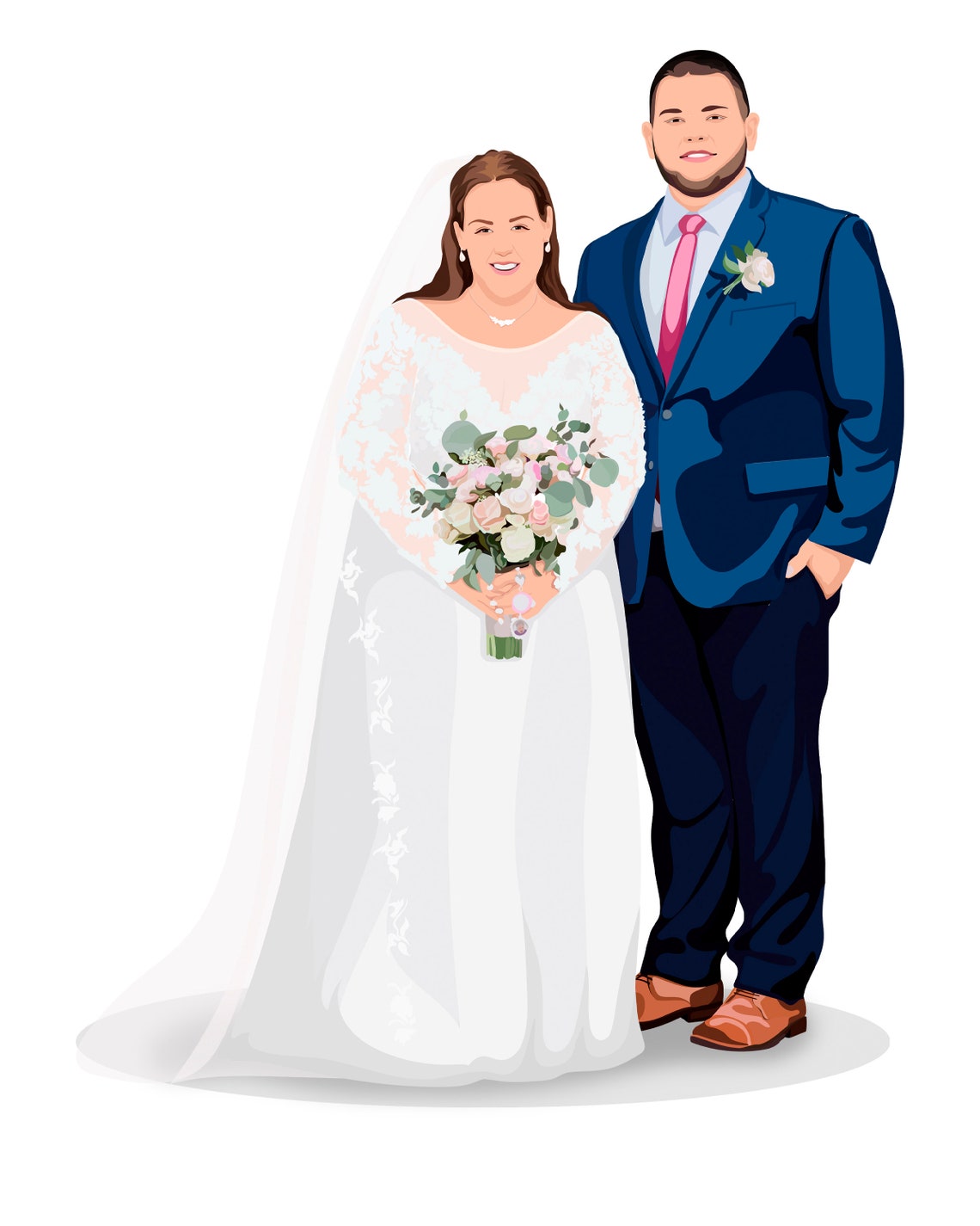 Smiling Couple Portrait With Photo Insets Dated 04.25.2015 Poster - Image 5