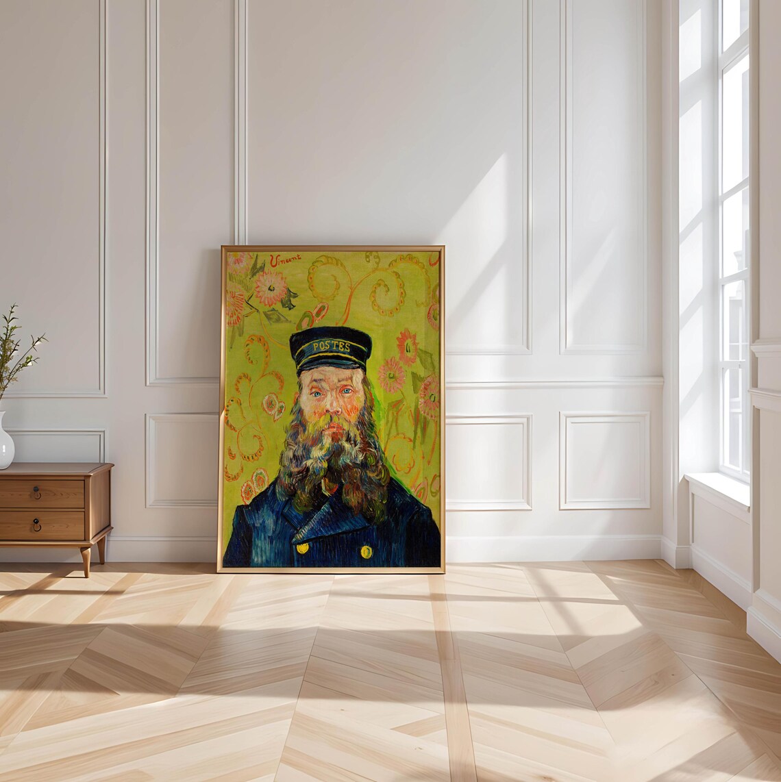 Van Gogh Portrait, Vintage French Postman Figurative Painting - Image 4