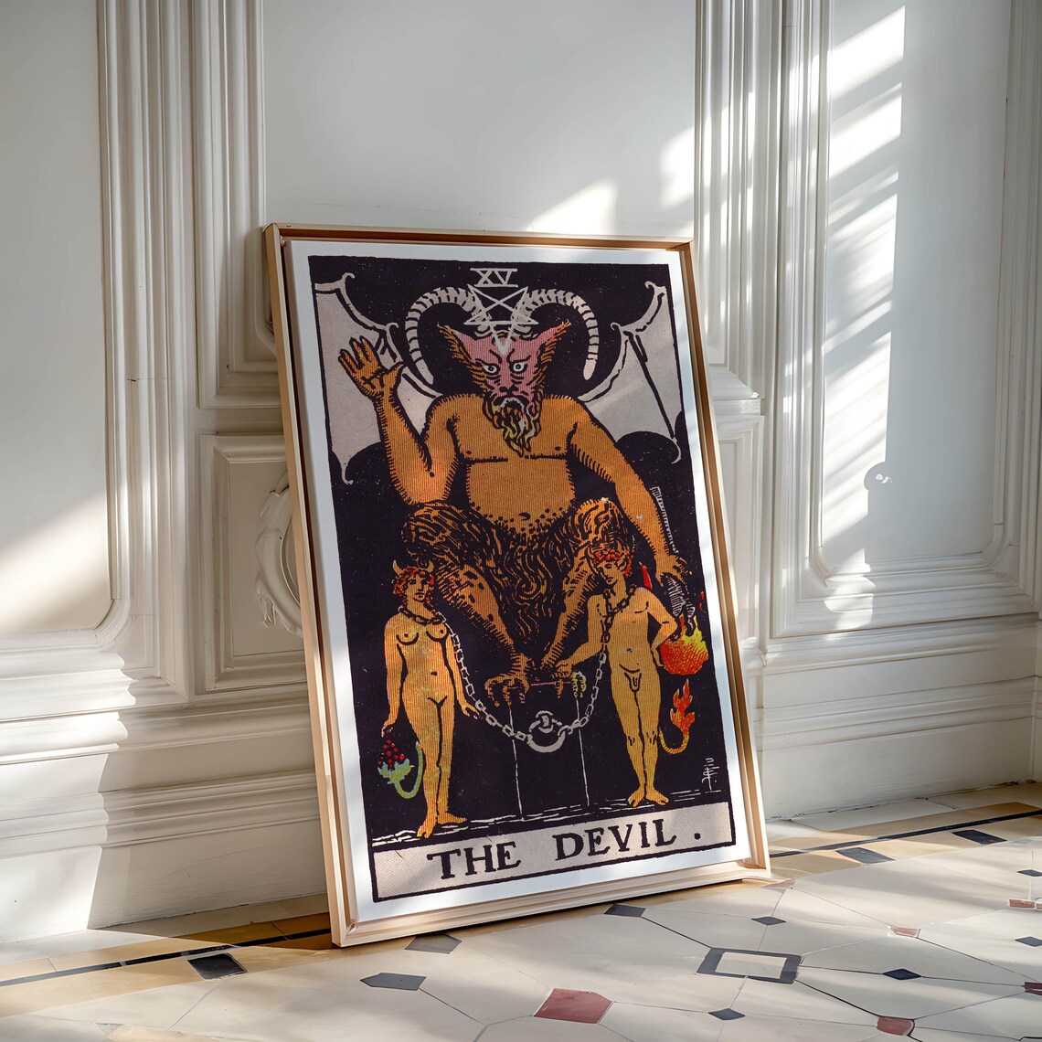 Tarot Cards Rider Waite The Devil, Vintage Occult Poster - Image 4
