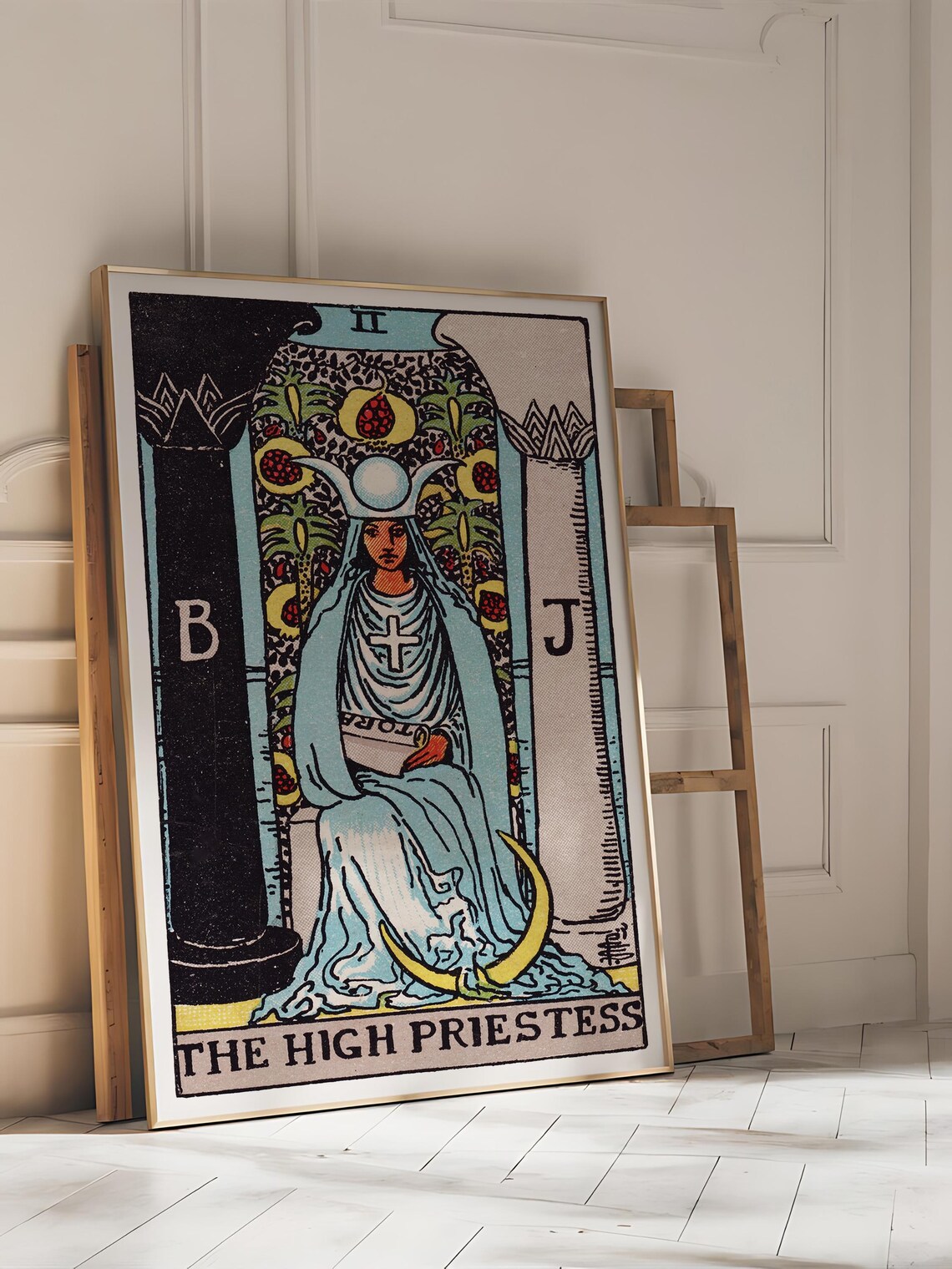 Tarot Cards Rider Waite, The High Priestess Art Print