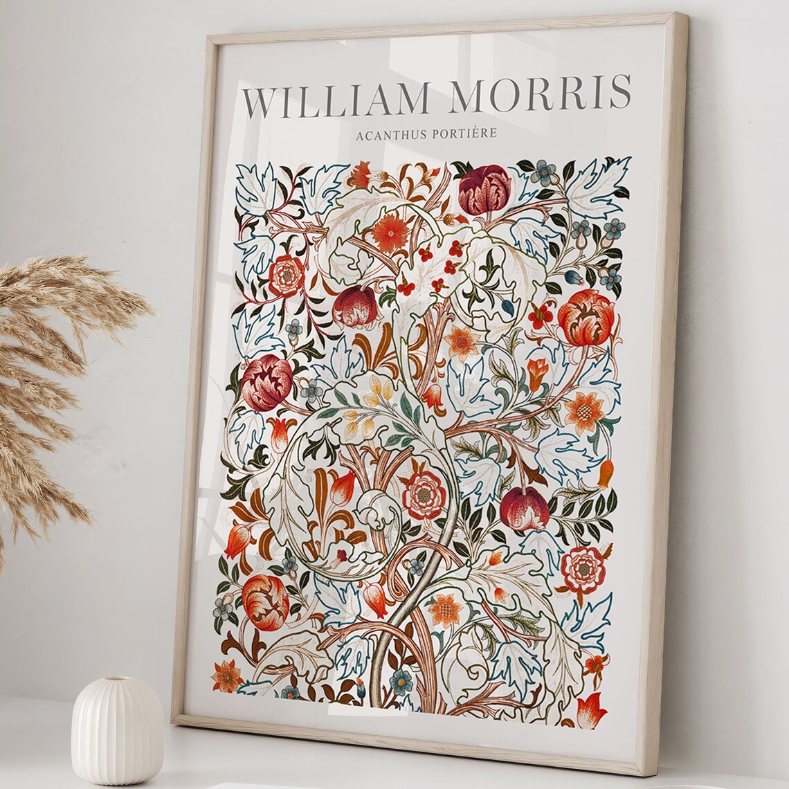 William Morris Acanthus Floral Pattern Art Print