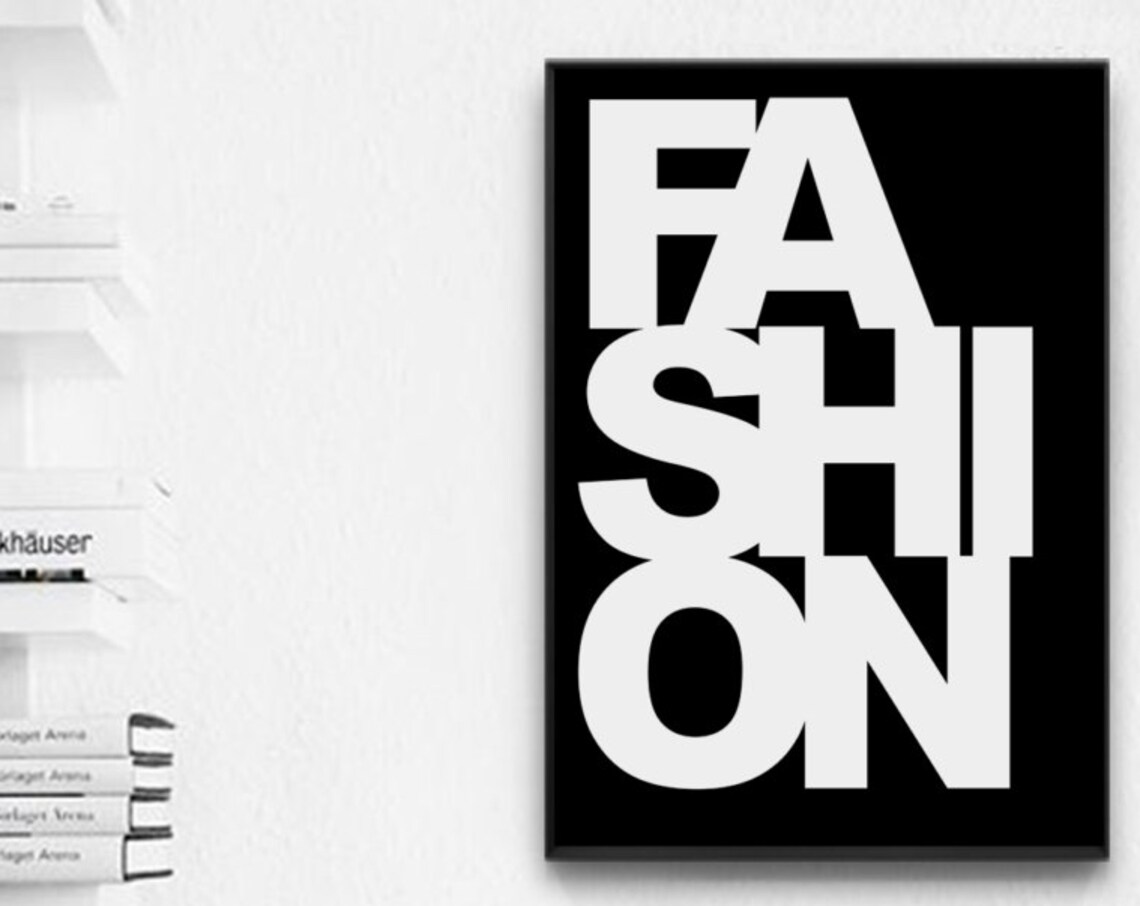 Fashion Bold Black White Typography Statement Closet Boutique Wall Poster - Image 2
