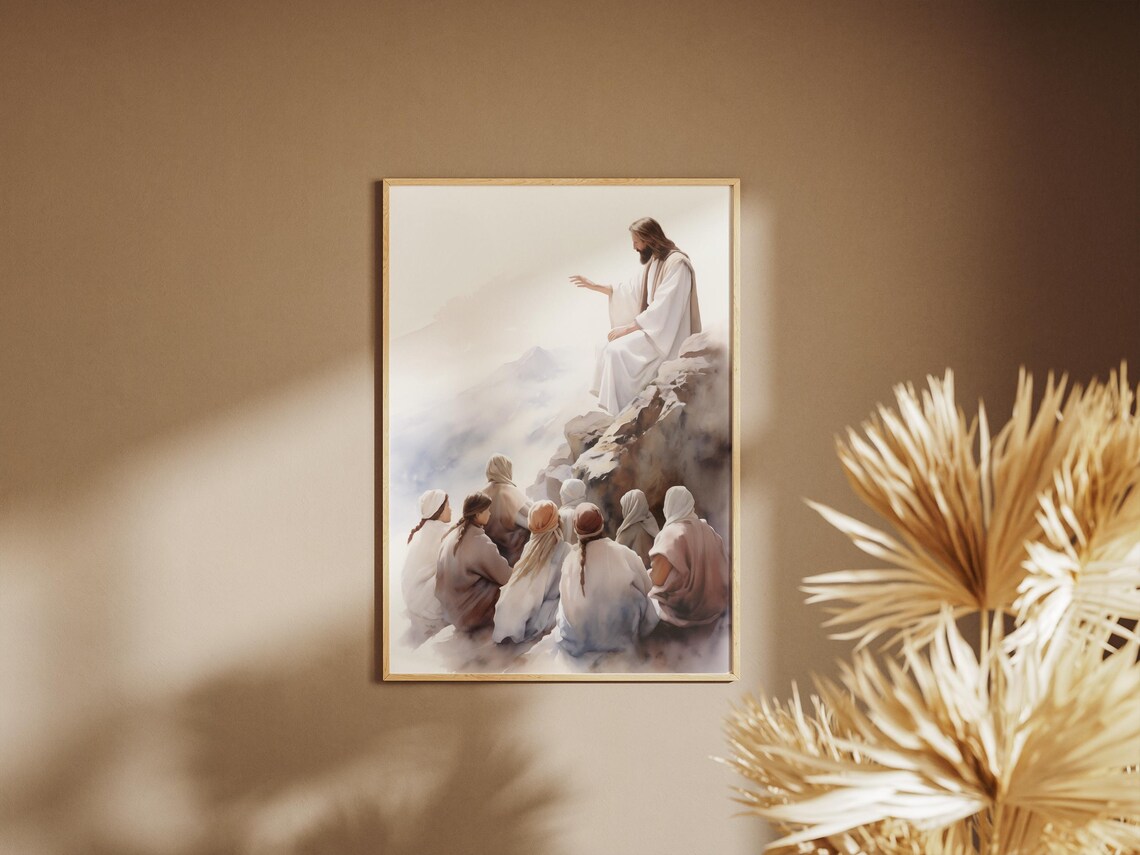 Sermon On The Mount Christian Wall Art Print - Image 3