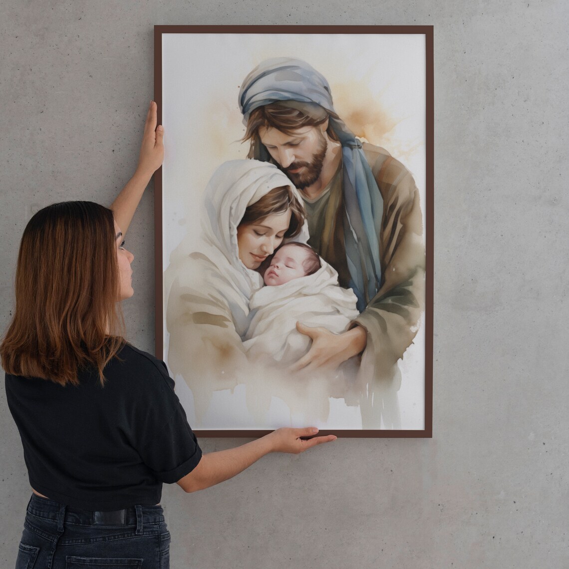 The Birth of Jesus Nativity Scene Christian Art Print - Image 2