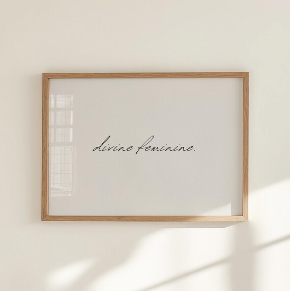 Divine Feminine Neutral Script Wall Art