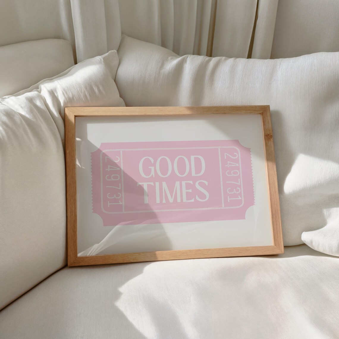 Good Times Ticket Preppy Pink Poster Print - Image 4