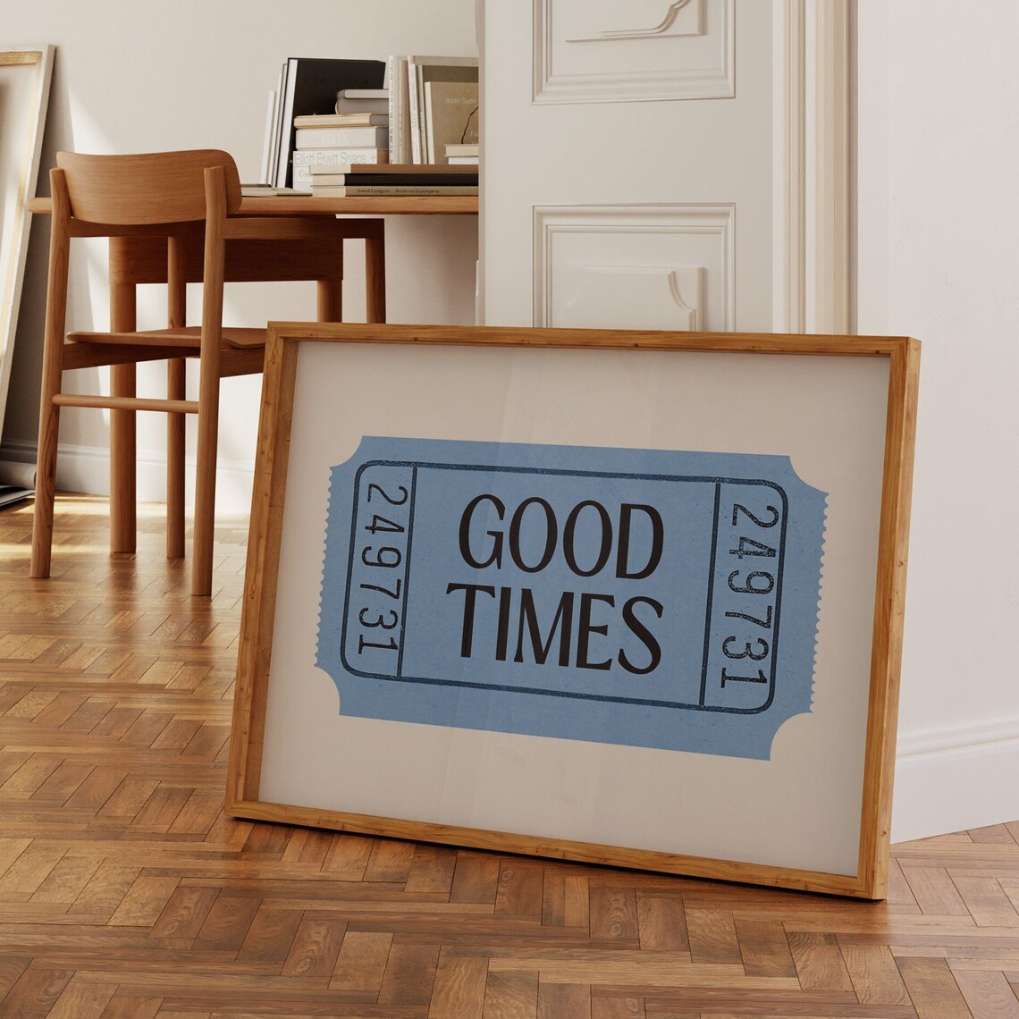Good Times Retro Poster Print, Blue Aesthetic Decor - Image 3