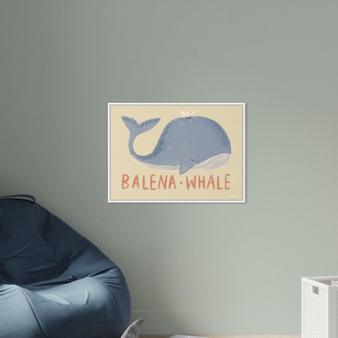 Customizable Whale Print, Baby Room Decor - Image 3