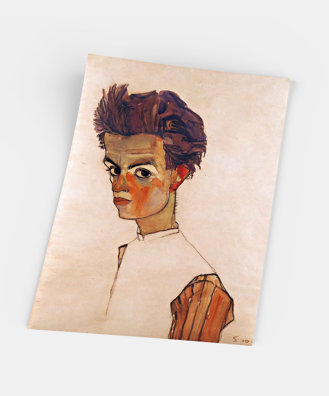 Egon Schiele Portrait Exhibition Poster, Art Print - Image 5