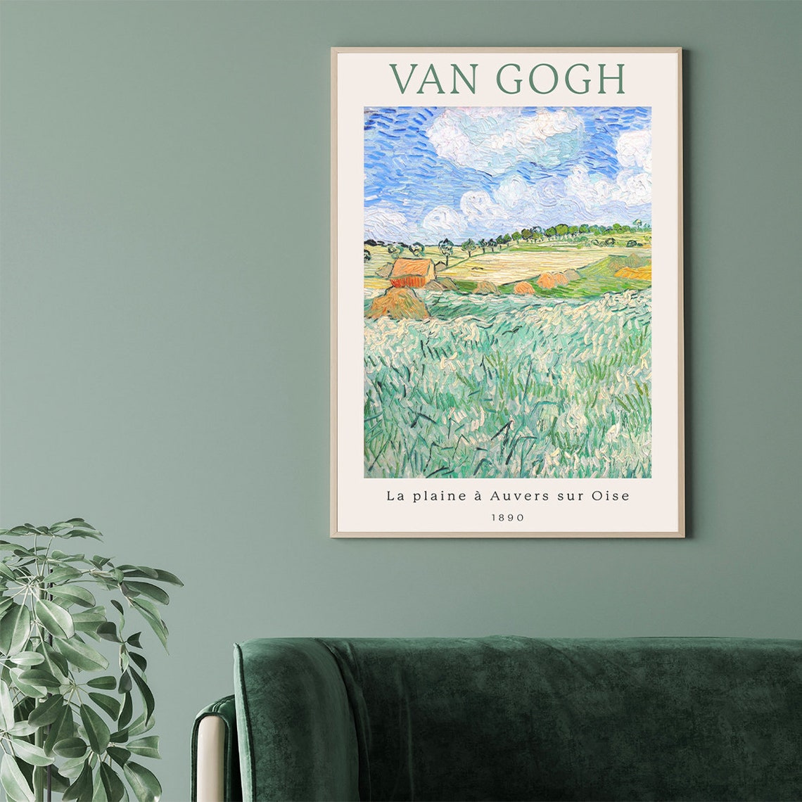 Van Gogh La Plaine A Auvers Sur Oise 1890 Wheat Field Poster - Image 3