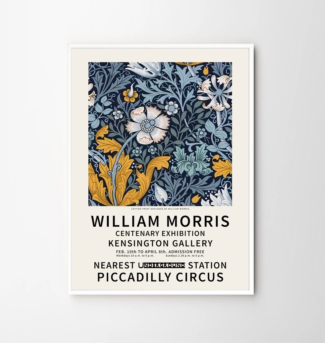 William Morris Flower Motifs Exhibition Poster - Image 2