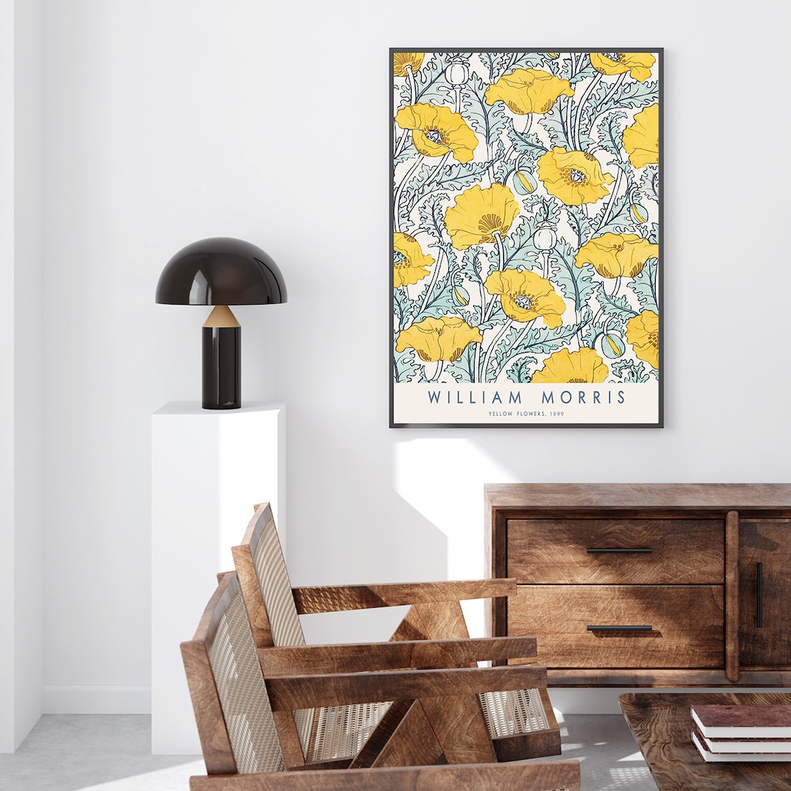 William Morris Yellow Flowers, Art Nouveau Poster Print - Image 3