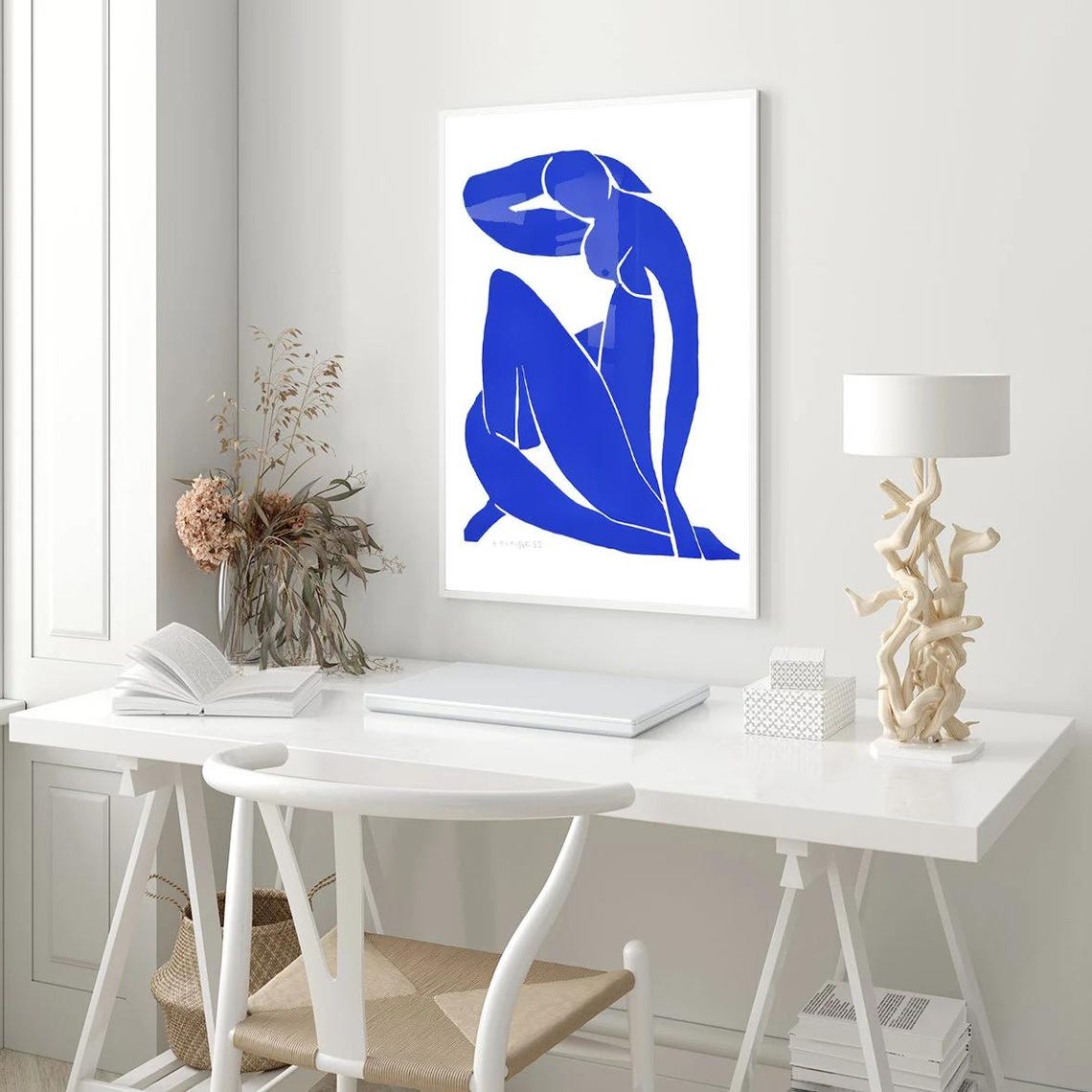 Matisse Blue Nude Paper Cutout Poster with Abstract Figure Art - Image 4