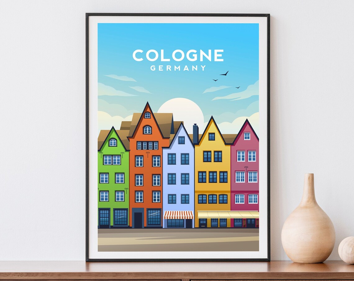 Cologne Germany Colorful Gabled Old Town Houses Europe Poster