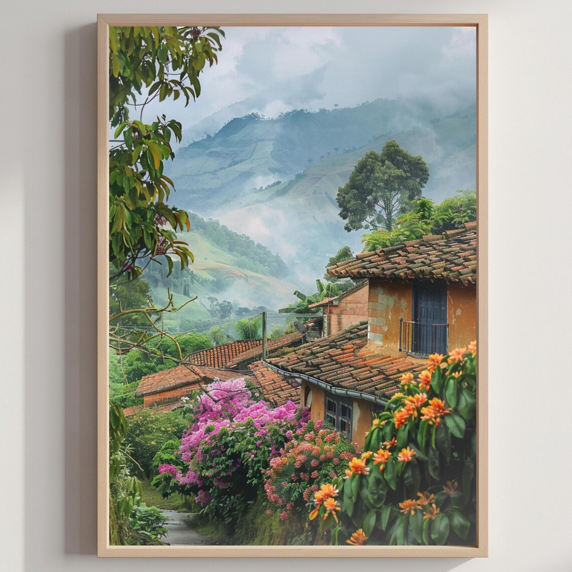 Colombia Watercolor Travel Poster, South America