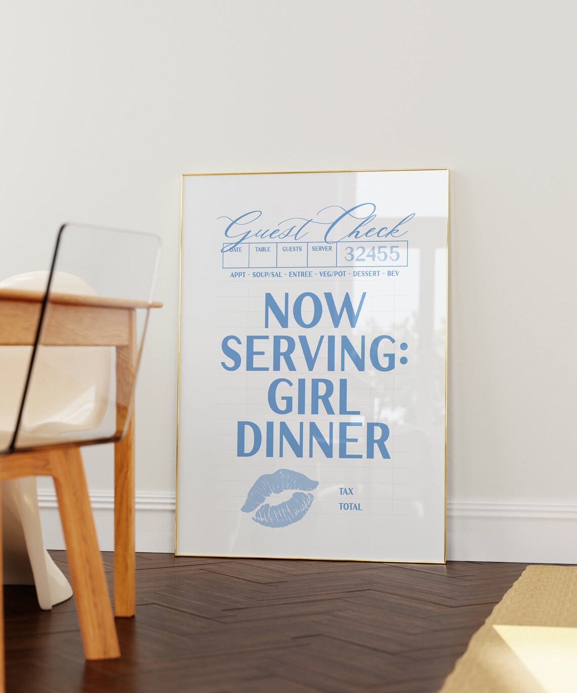 Girl Dinner Retro Kitchen Decor Art Print - Image 2