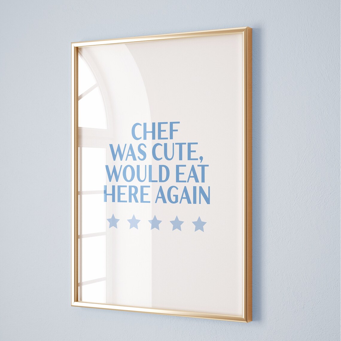 Chef Was Cute Handwritten Typography Art Print
