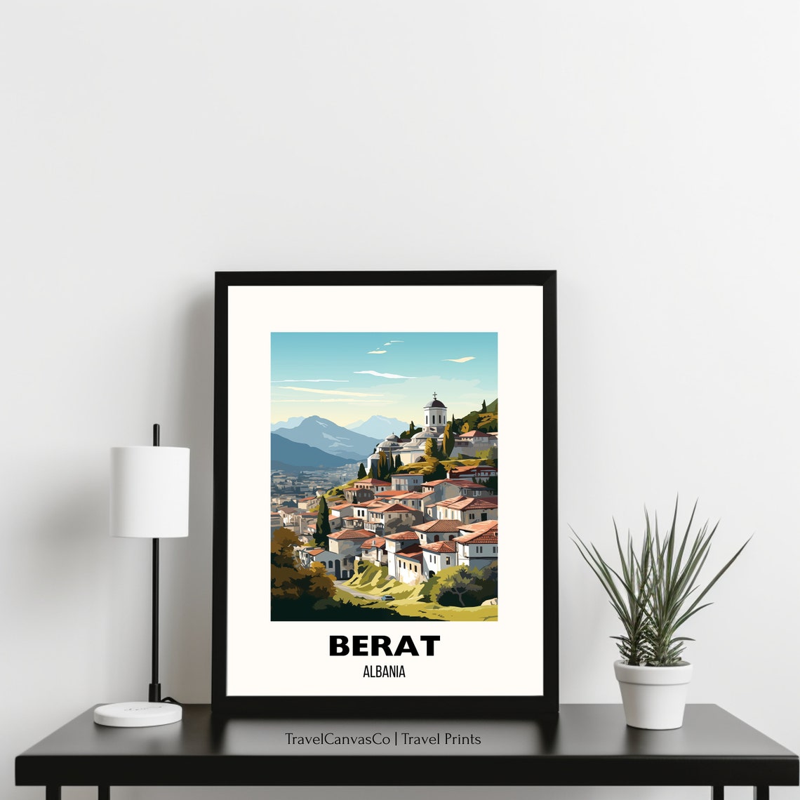 Berat Albania Old Town Hillside Church UNESCO Village Poster - Image 3