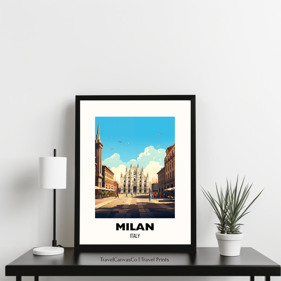 Milan Travel Poster Wall Art City Poster Europe Travel Print Italy Wall Art Milan Gift Milan Print Wall Art - Image 3