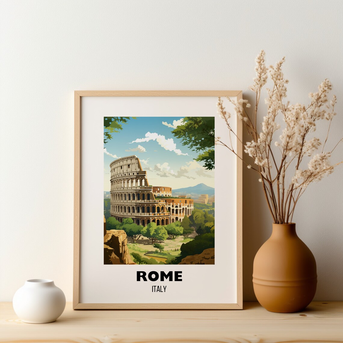 Rome Colosseum Vintage Travel Poster With Iconic Italian Landmark View - Image 2