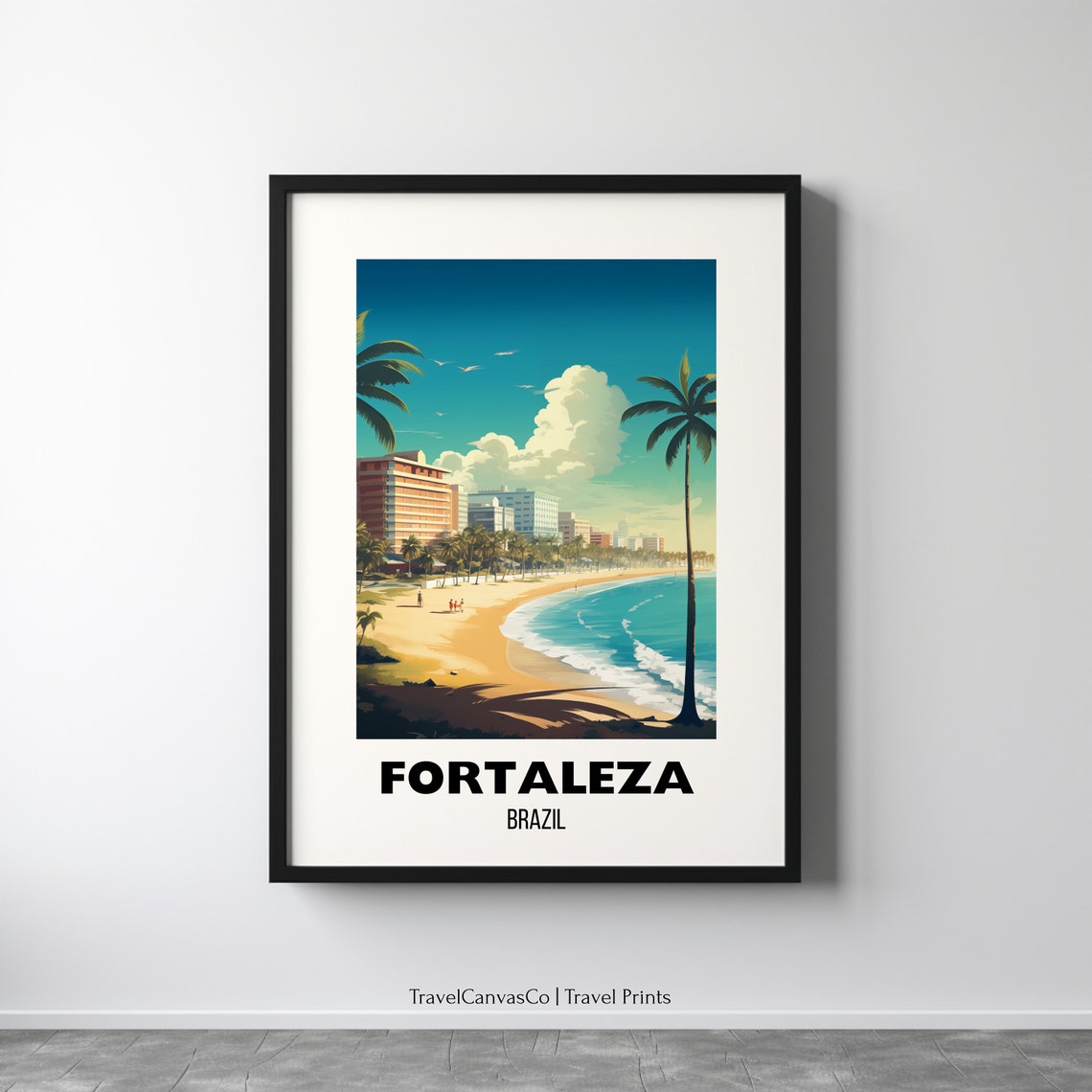 Fortaleza Travel Print Wall Art Fortaleza Poster Fortaleza Brazil Travel Gift City Poster Print Birthday Present