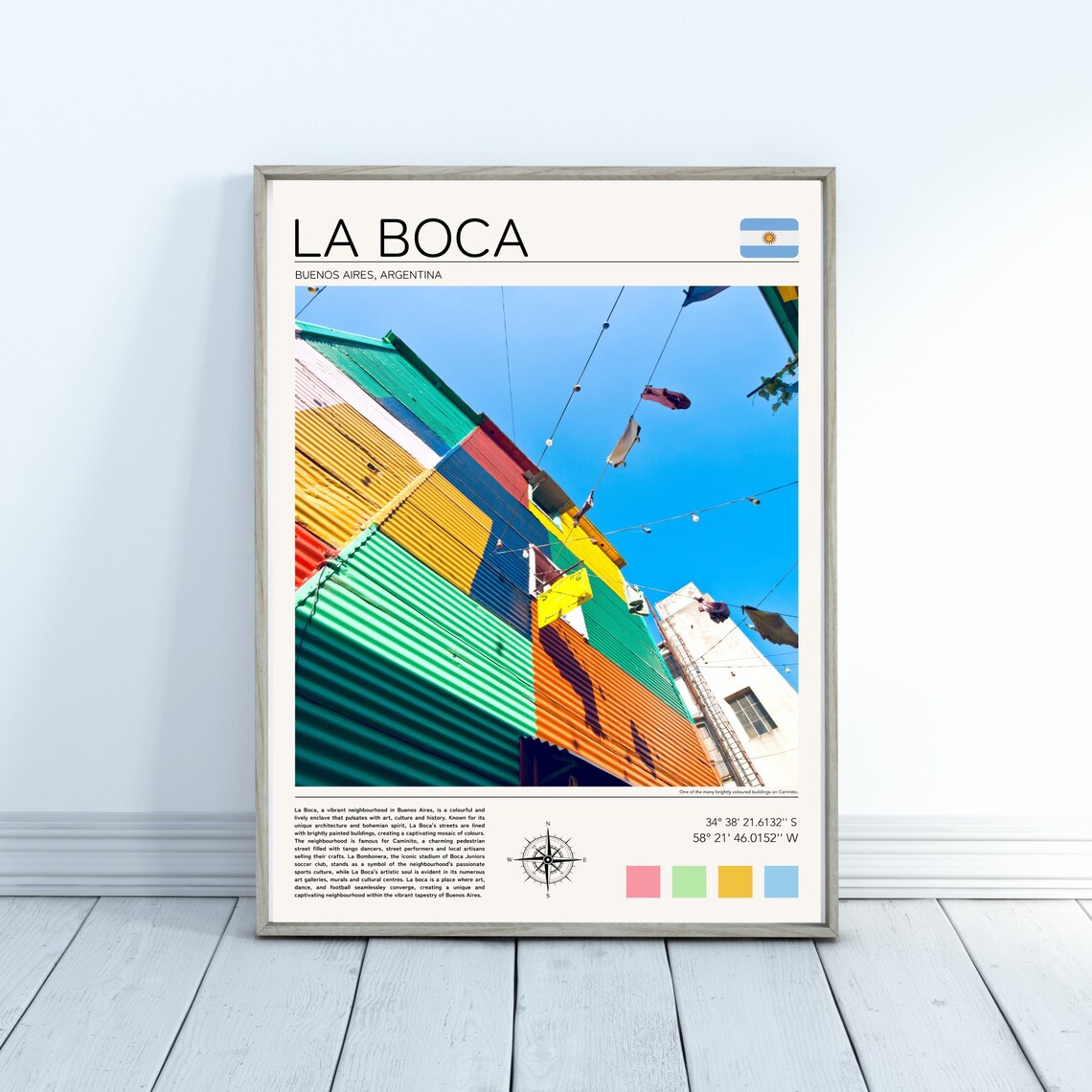 La Boca Buenos Aires Colorful Caminito Street Houses Argentina Poster - Image 4