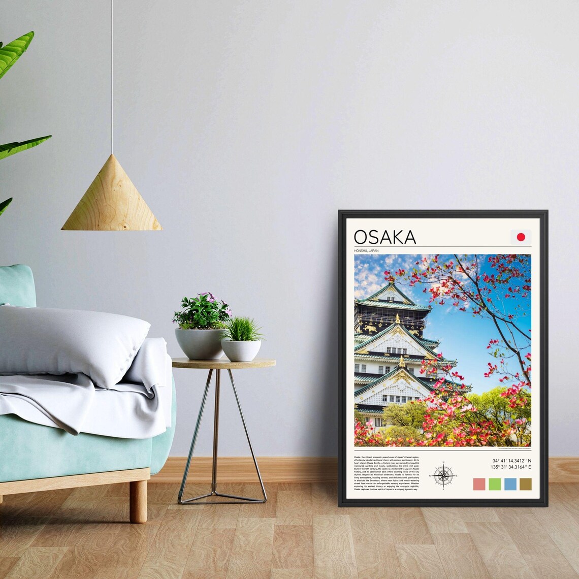 Osaka Japan Osaka Castle Cherry Blossom Spring Landmark Poster - Image 5