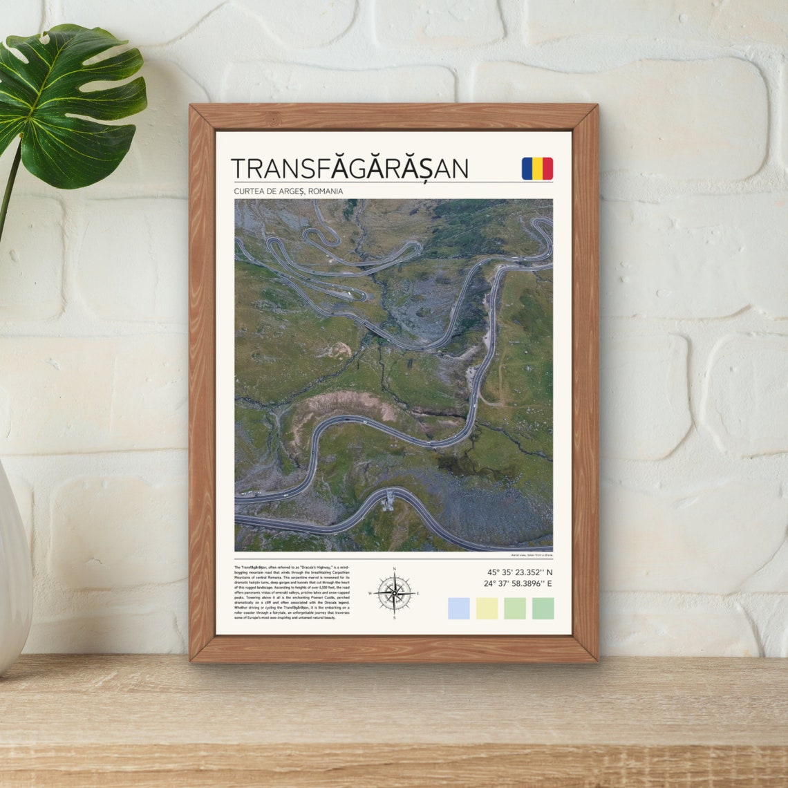 Transfagarasan Romania Aerial Winding Mountain Road Curves Poster