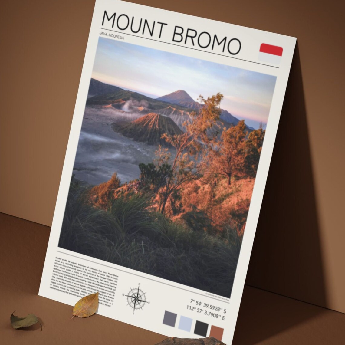 Mount Bromo Print Java Wall Art Mount Bromo Poster Indonesia Travel Art Bromo Wall Art Java Indonesia Art Volcano Print Bromo Travel - Image 5