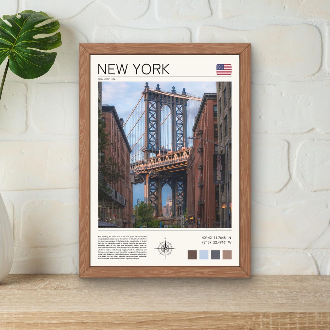 New York Poster Manhattan Bridge New York Print New York Wall Art Ny Photo Ny Poster Ny Print New York Photo Travel Poster