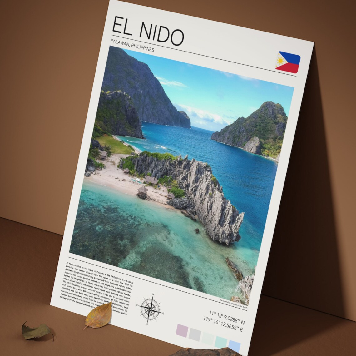 Palawan El Nido Tropical Beach Travel Poster - Image 5