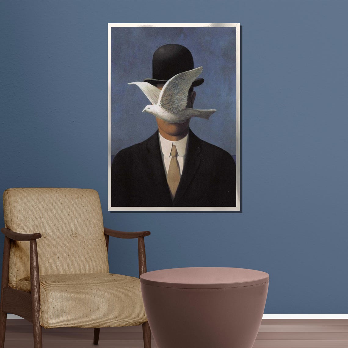 Rene Magritte Man in the Bowler Hat White Dove Surrealist Poster - Image 5