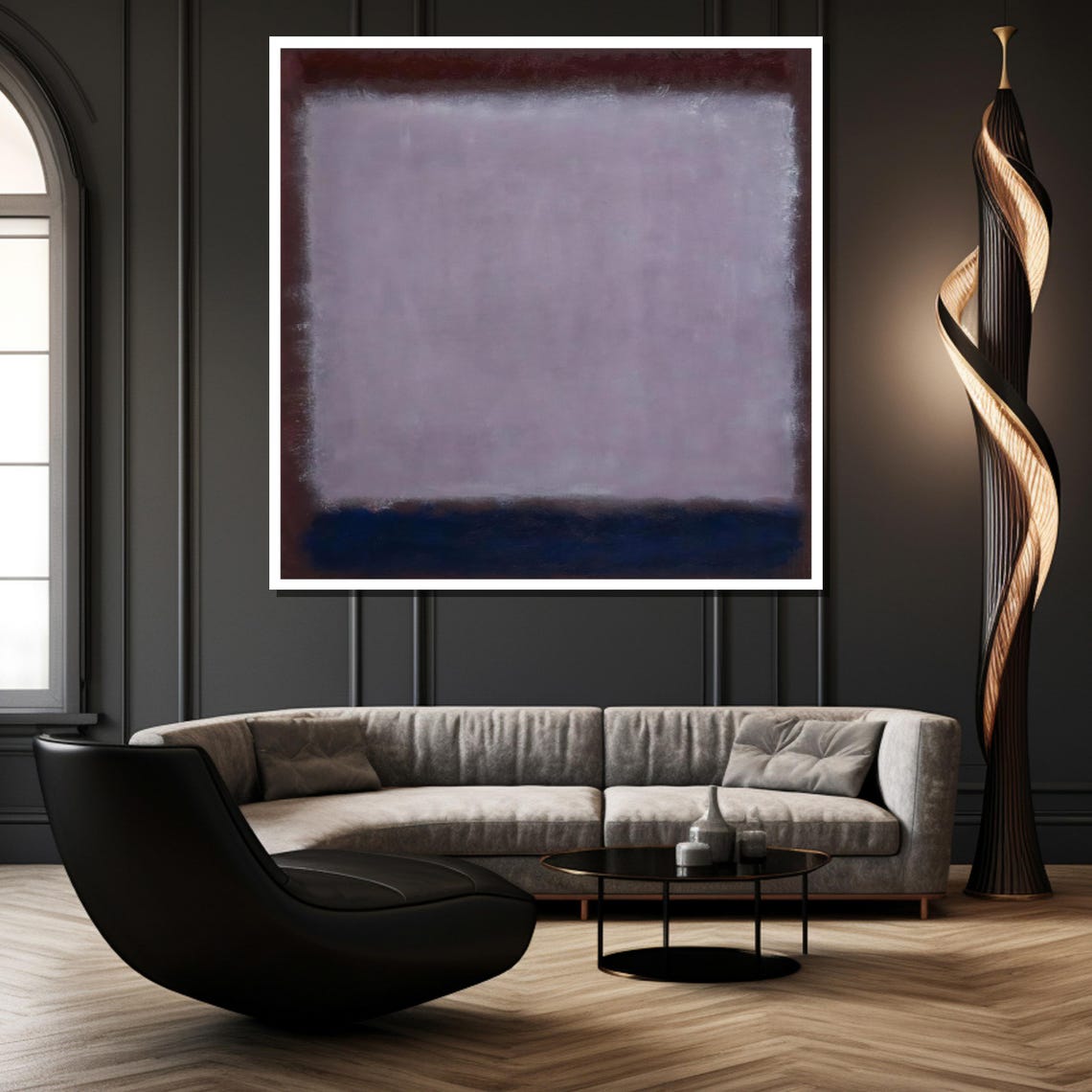 Mark Rothko Subtle Purple and Blue Calm Color Field Art Poster - Image 4