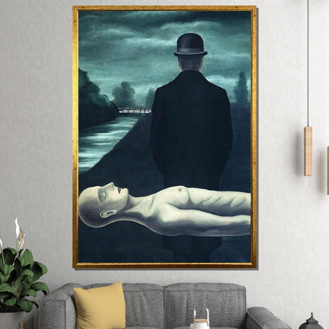 Rene Magritte Musings of a Solitary Walker Surrealist Poster