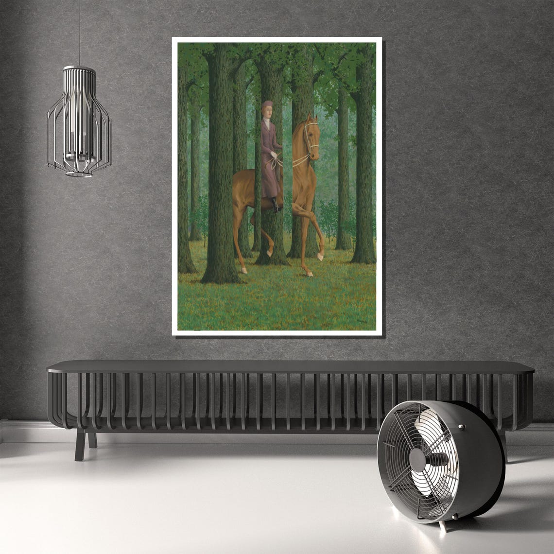 Ren Magritte The Blank Signature Wall Art Surreal Forest Scene Modern Art Dcor - Image 4