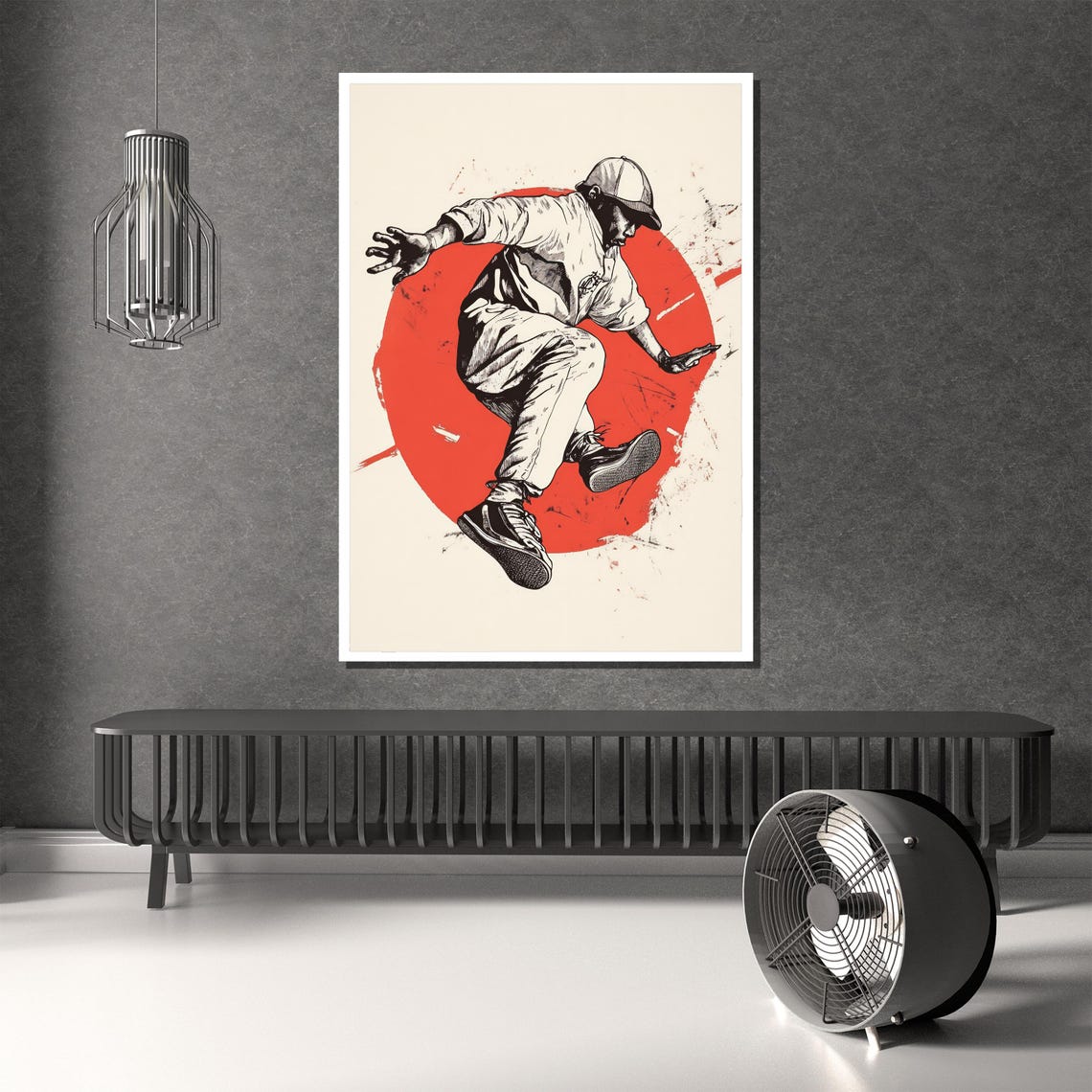 Urban Street Dancer Painting Modern Hip Hop Art Gift For Dance Lovers And Stylish Wall Decor - Image 2