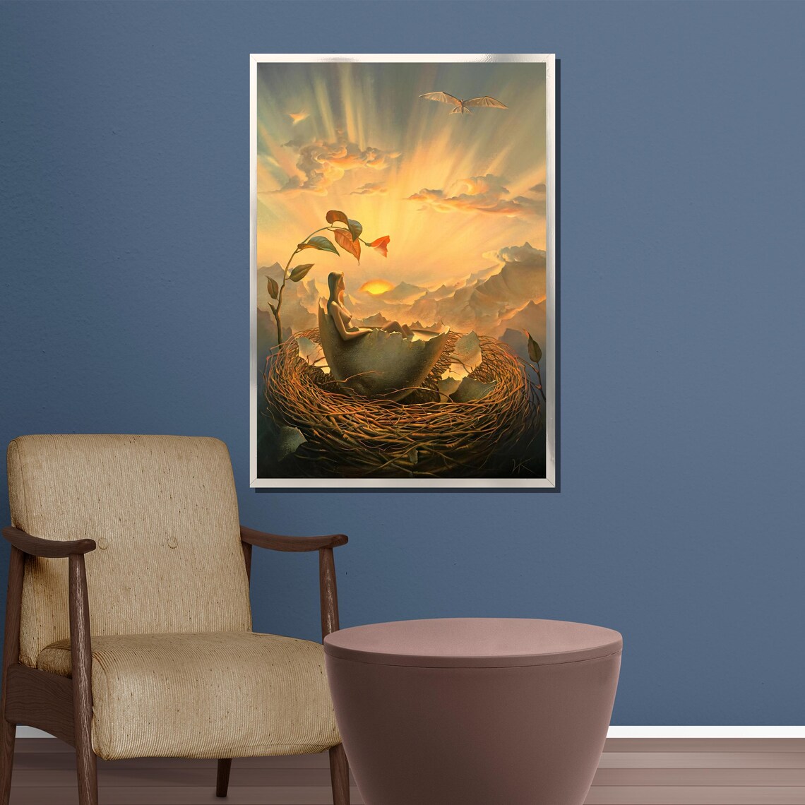 Vladimir Kush Sunrise Nest Woman Surrealist New Dawn Dream Poster - Image 5