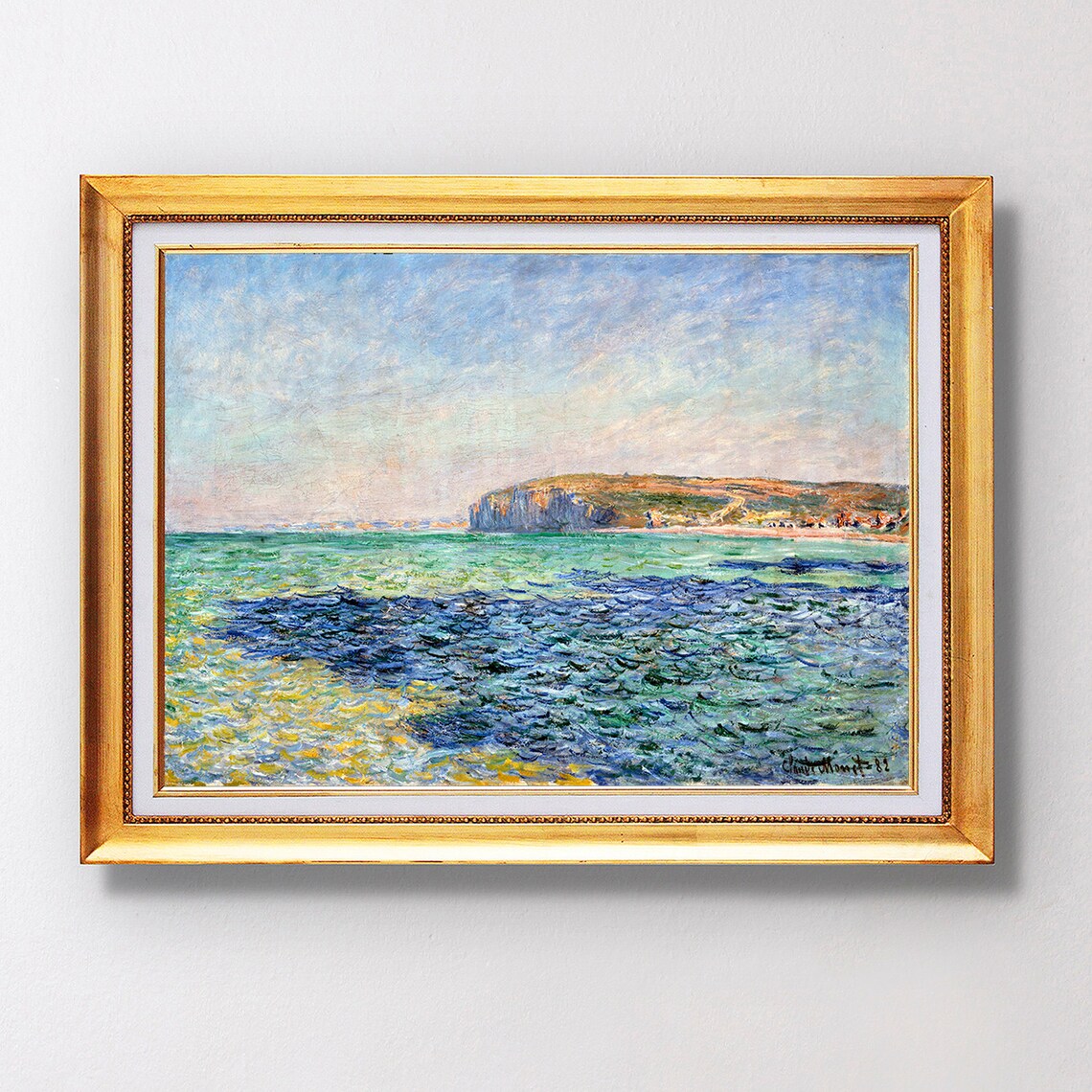 Claude Monet Shadows On The Sea The Cliffs At Pourville Fine Art Glice 1882 Sku 0142
