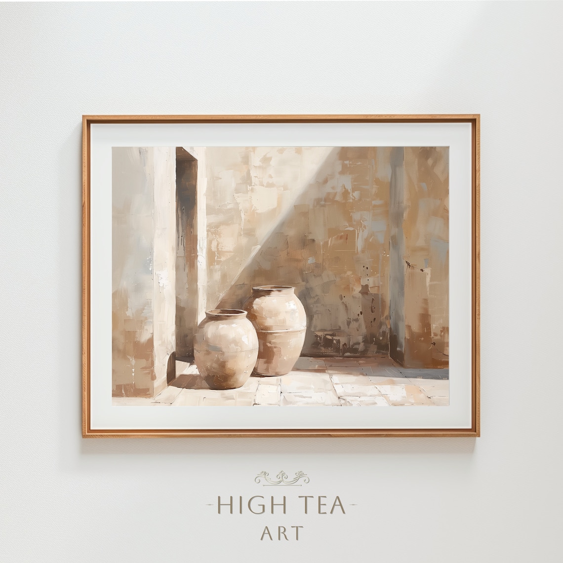 Ancient Clay Pot Vintage Neutral Rustic Art Print