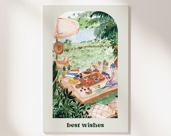 Greeting Card Best Wishes Tropical Greetings Print At Home Cards Sabina Fenn
