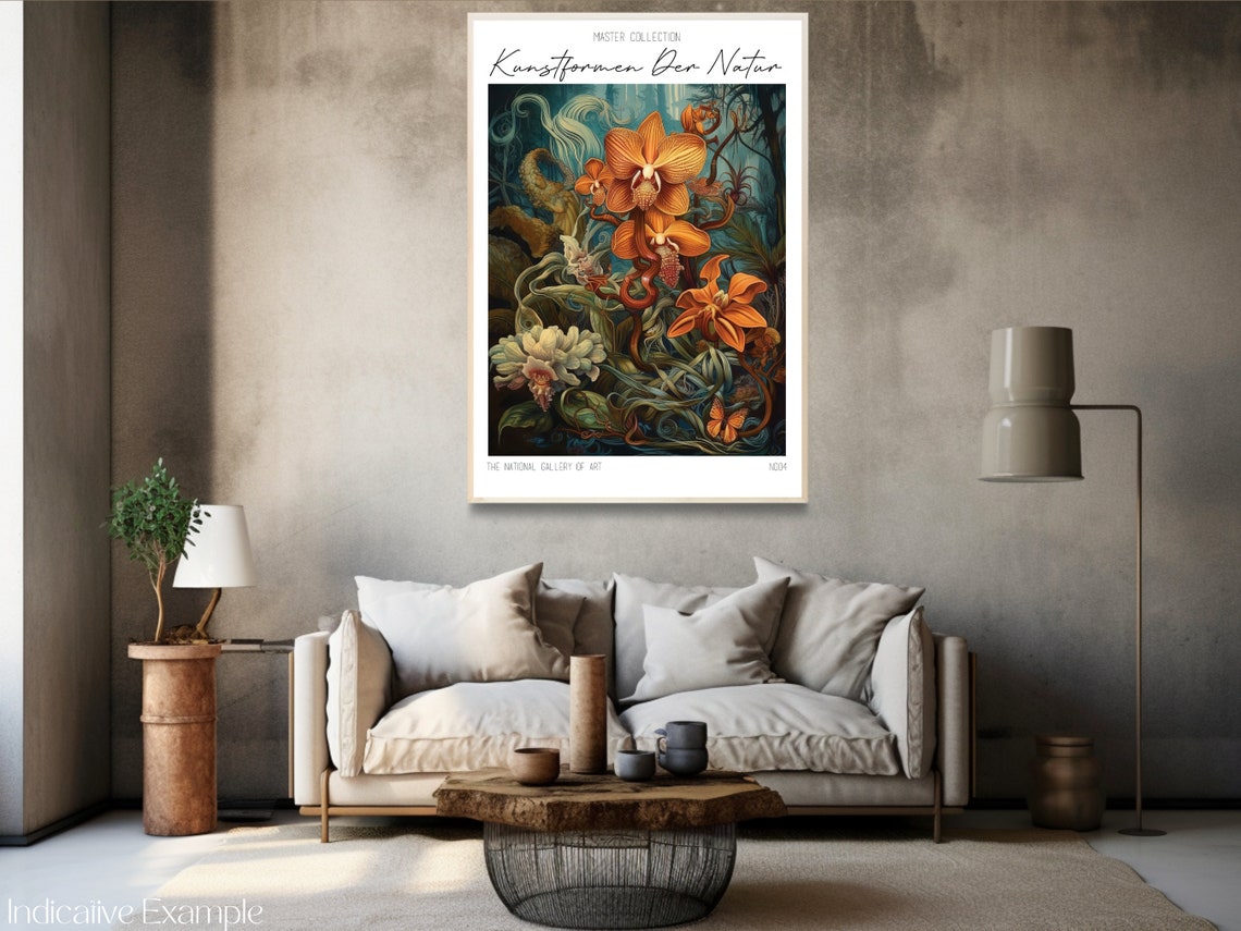 Kunstformen Der Natur Vibrant Orange Orchid Bloom Art Poster - Image 3