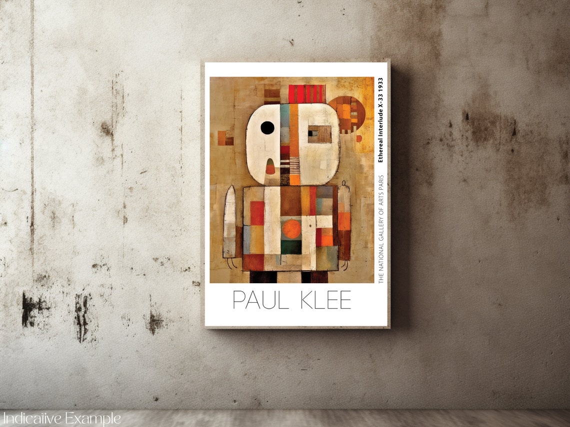 Paul Klee Ethereal Interlude X-33 1933 Geometric Figure Art Poster - Image 2