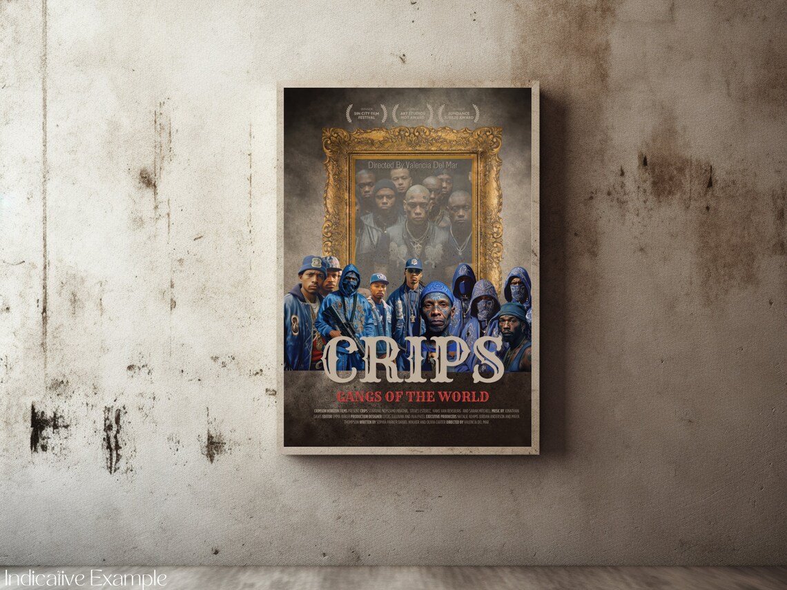 Crips Gangs of the World Blue Street Crew Movie Style Poster - Image 2