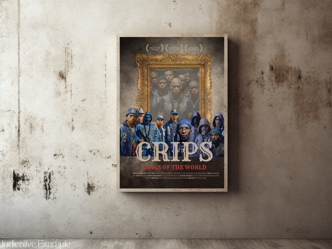 Vintage Film Movie Poster Gangs Crips True Crime Movie Film Art Print Art Wall Art Film Print Art Poster Gift - Image 2