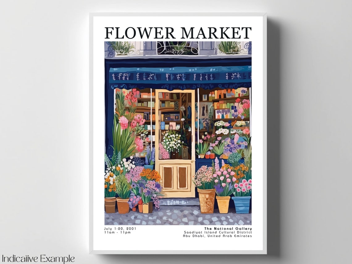Flower Market Poster Flower Market Print Botanical Wall Art Exhibition Posters Prints Henri Matisse Vintage Flowers Floral Painting - Image 4