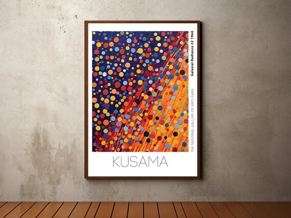 Yayoi Kusama Inspired Print Yayoi Kusama Poster Contemporary Art Jungle Tropical Botanical Print Modern Abstract Wall Art Pop Art Print