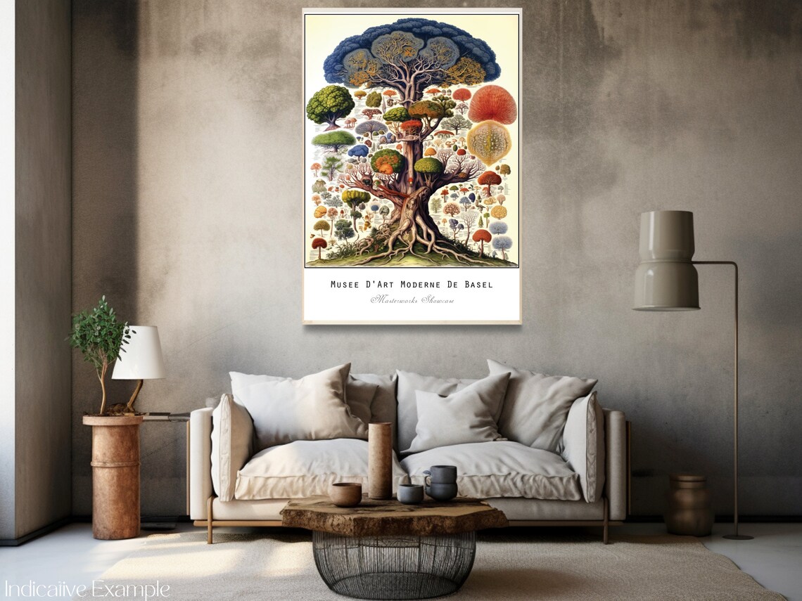 Grand Tree Of Life Haeckel Style Nature Illustration Art Poster - Image 3