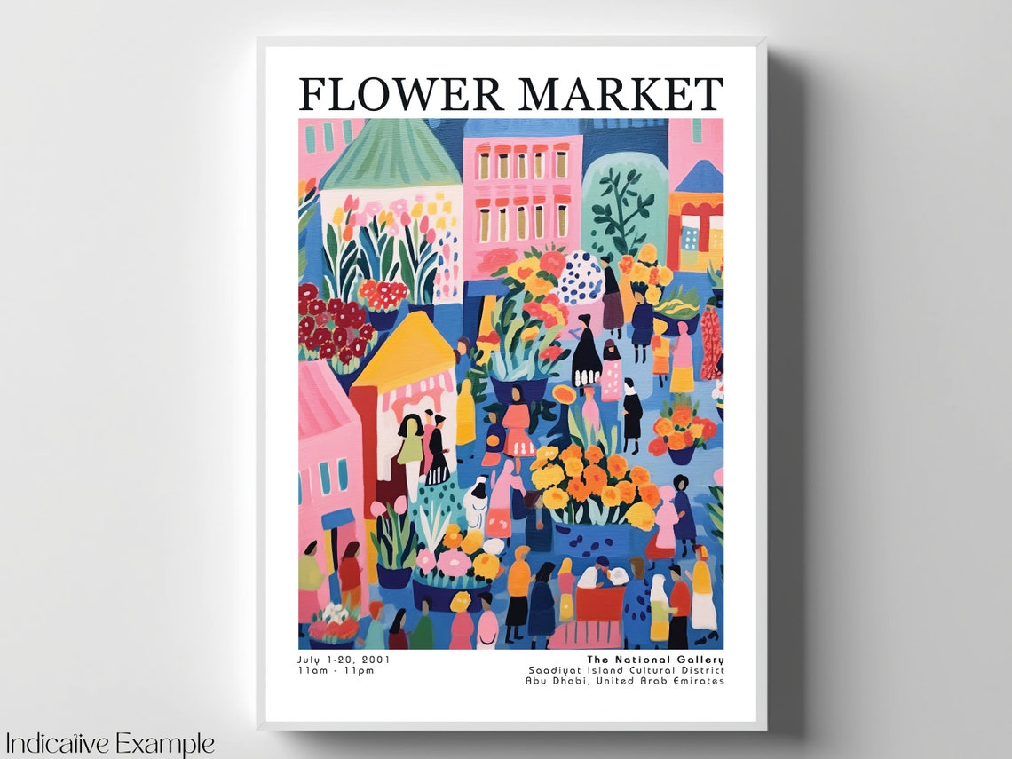 Flower Market Poster Flower Market Print Botanical Wall Art Exhibition Posters Prints Henri Matisse Vintage Flowers Floral Painting - Image 4