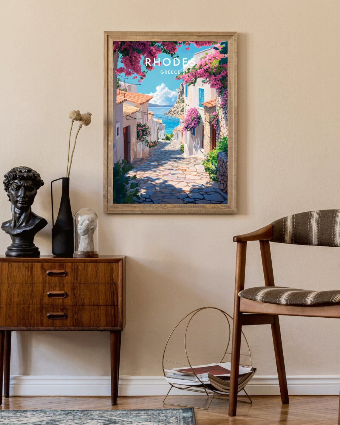 Rhodes Travel Poster, Greece Island Wall Art - Image 2
